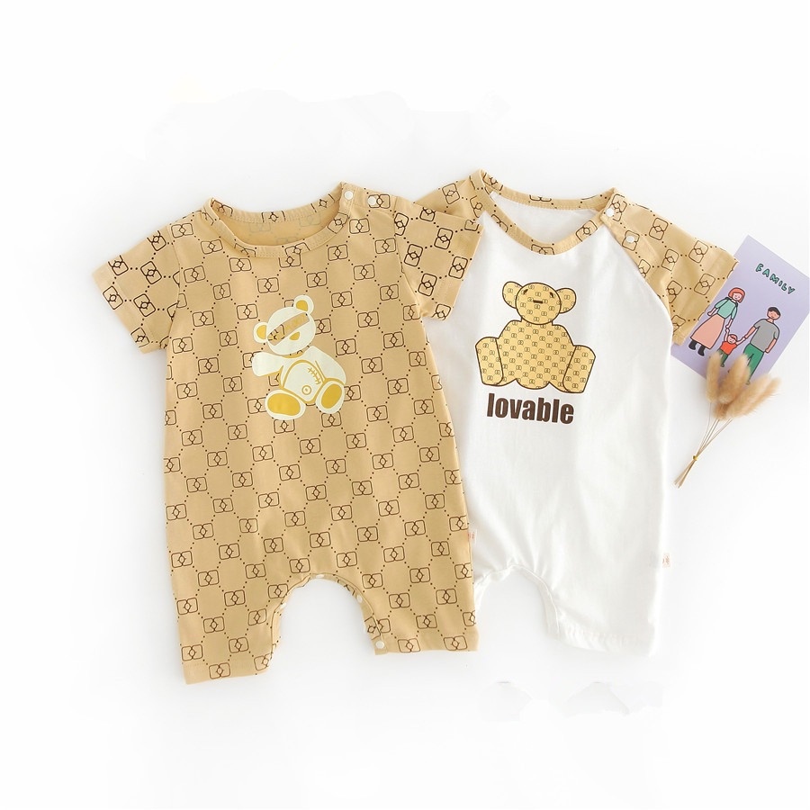 Áo liền quần tay ngắn in họa tiết hoạt hình phong cách Hàn Quốc thời trang mùa hè cho bé trai