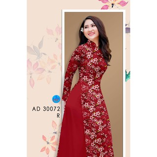 Vải áo dài in 3D chìm họa tiết Tết, chất vải lụa, hình thật [HOT]