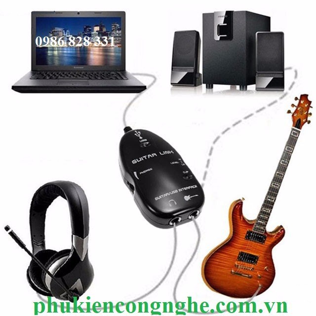 Cáp USB Guitar Link kết nối đàn Guitar với Máy tính