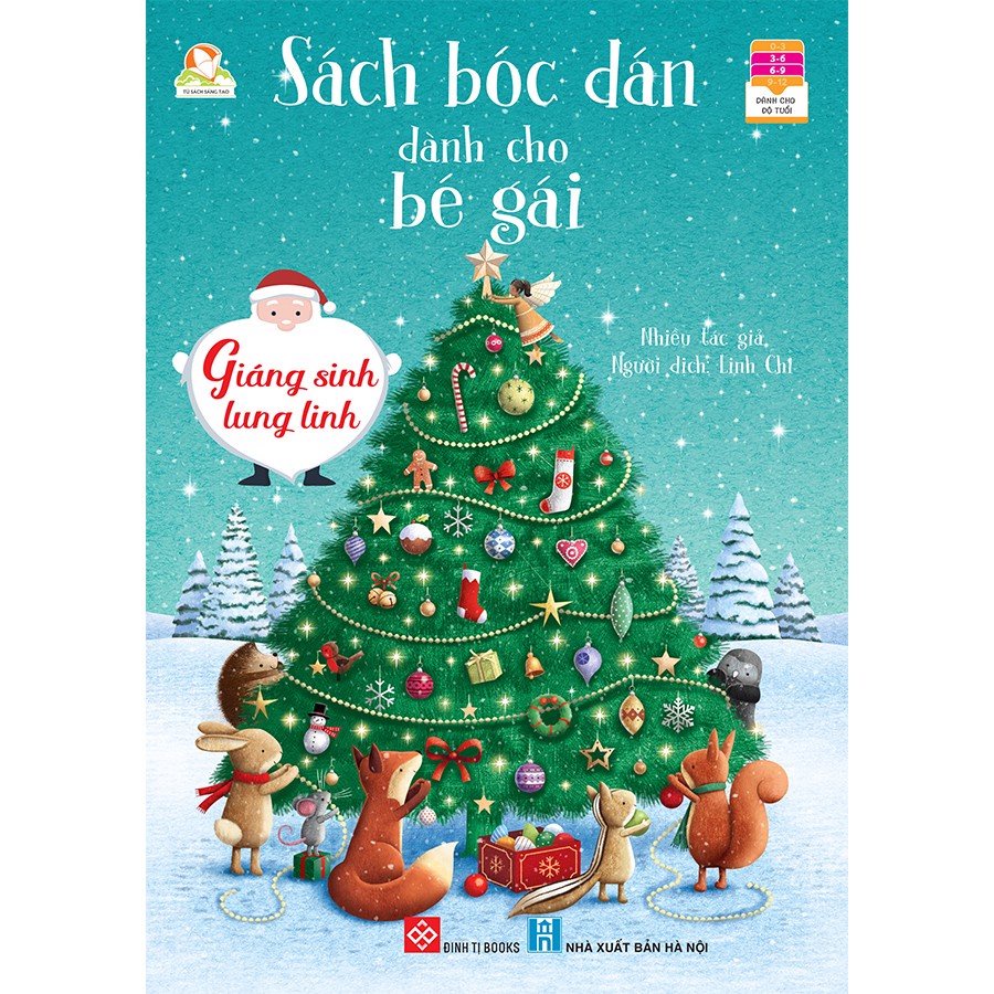 Sách - Sách bóc dán dành cho bé gái - Giáng sinh lung linh - Dán hình cho bé gái 3 - 9 tuổi