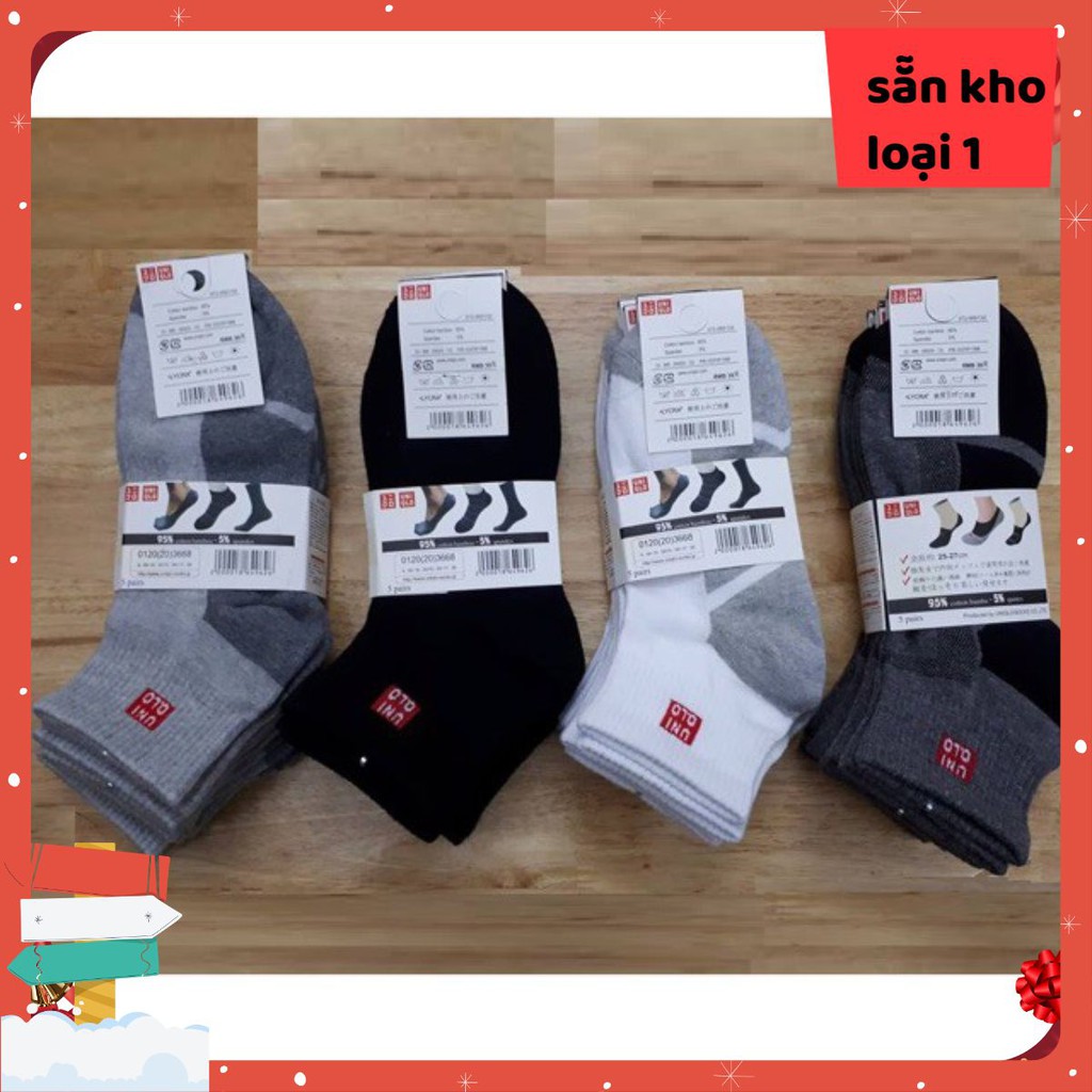 Tất Uniqlo CỔ CAO hàng xuất Nhật chuẩn loại 1 (combo 5-10đôi) _