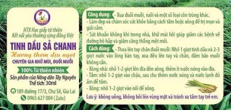 Tinh Dầu Sả Java Nguyên Chất HTX Hạc Giấy