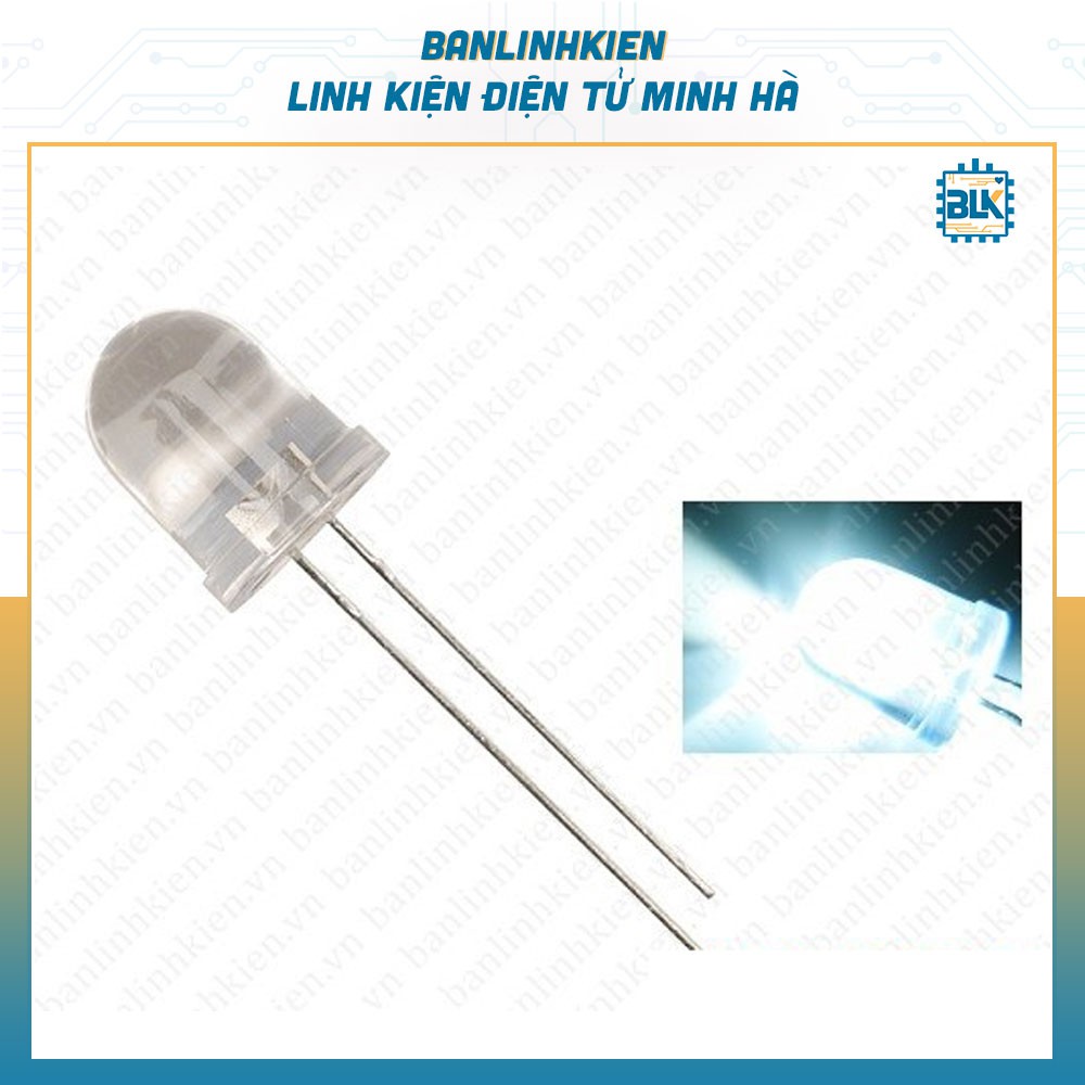 Led 10MM Siêu Sáng Trắng (5 chiếc)
