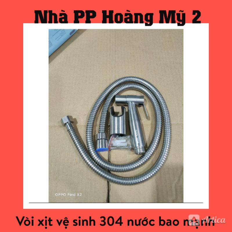 (Bao nước mạnh)Vòi xịt vệ sinh inox 304 - Ty đồng thau