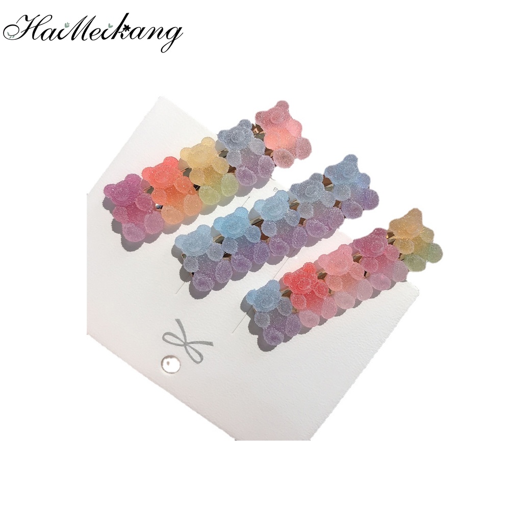 Kẹp tóc HAIMEIKANG trang trí họa tiết gấu đáng yêu cho nữ