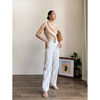 Áo cổ đổ sát nách màu da EDINI - A1170