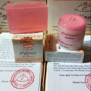 💝kem dưỡng da + soap rửa mặt💋collagen plus vit e💋indonesia
