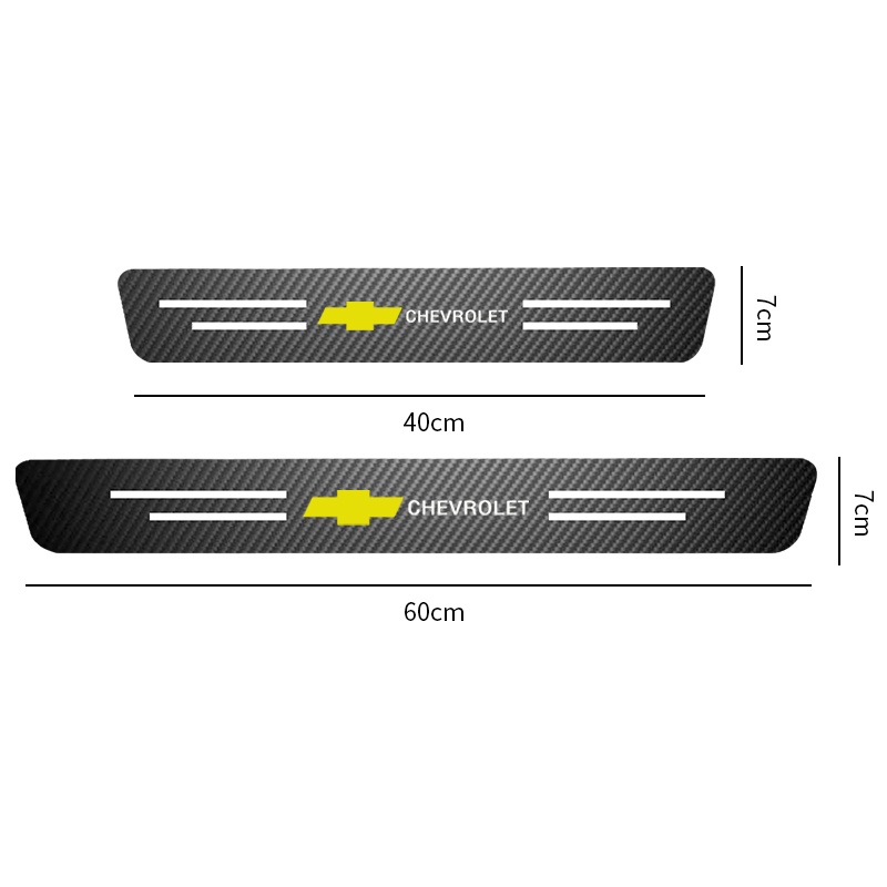 Bộ 4 Miếng Dán Bảo Vệ Chống Trầy Xước Cho Cửa Xe Hơi Chevrolet Captiva Colorado Malibu Trax Aveo