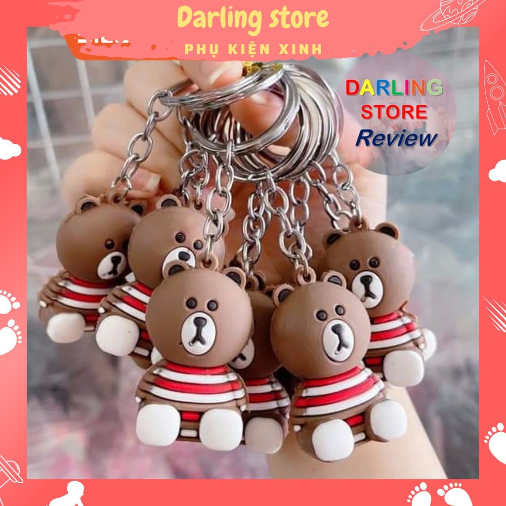 Móc treo khóa Cute nhiều hình dạng lựa chọn Khủng Long, Đôrêmon, Gấu, Chú Vịt siêu đáng yêu Darling Store