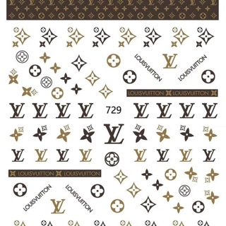 Sticker LV nâu