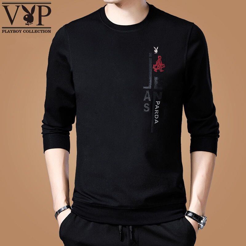 Áo Thun Playboy Tay Dài Cổ Tròn Form Rộng Thời Trang Mùa Thu Cho Nam