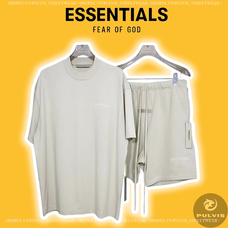 ⚡️[BEST QUALITY] - Set Quần Áo FOG Fear Of God ESSENTIALS SS22 Wheat, Combo bộ quần áo FOG ESSENTIALS nam