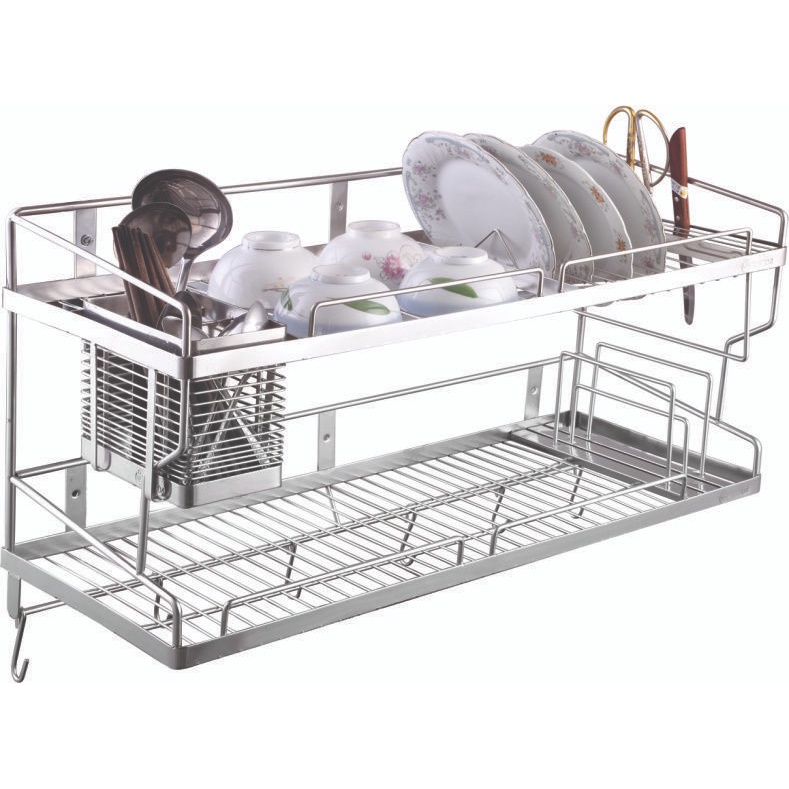 Kệ úp chén bát đa năng treo tường - Kệ inox 304