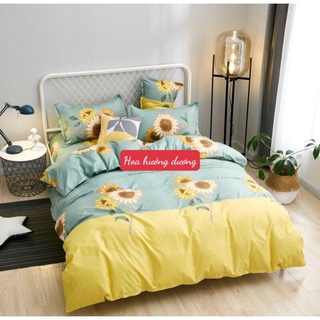 [3 món]Bộ Ga Gối 1m2x1m9 Poly Cotton,Mẫu Mới hot kute,MẪU HOA HƯỚNG DƯƠNG