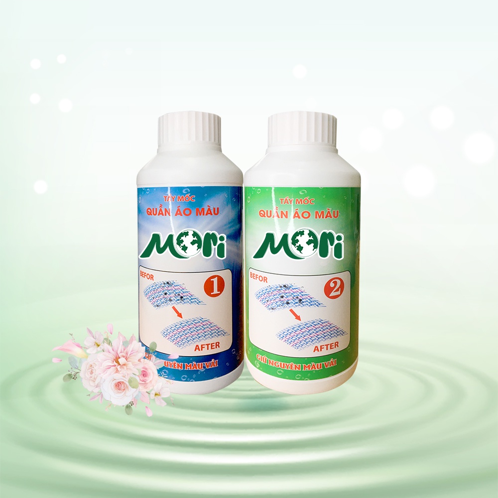 Tẩy mốc quần áo màu Mori, Thuốc tẩy quần áo - Sạch bay vết mốc, giữ nguyên màu vải