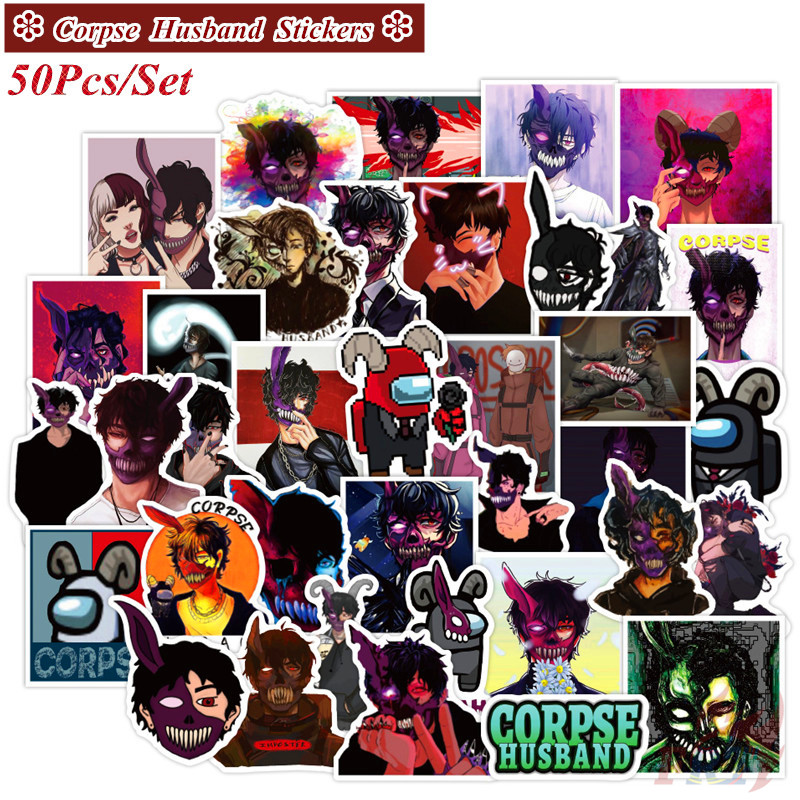 ❉ Corpse Husband - Series 02 Anime Stickers ❉ 50Pcs/Set Cartoon DIY Fashion Luggage Laptop Skateboard Decals Doodle Stickers