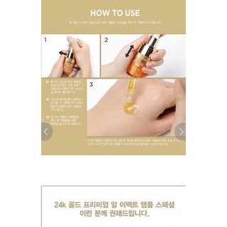 Tinh Chất Dưỡng Da JM Solution 24K GOLD PREMIUM EFFECT AMPOULE