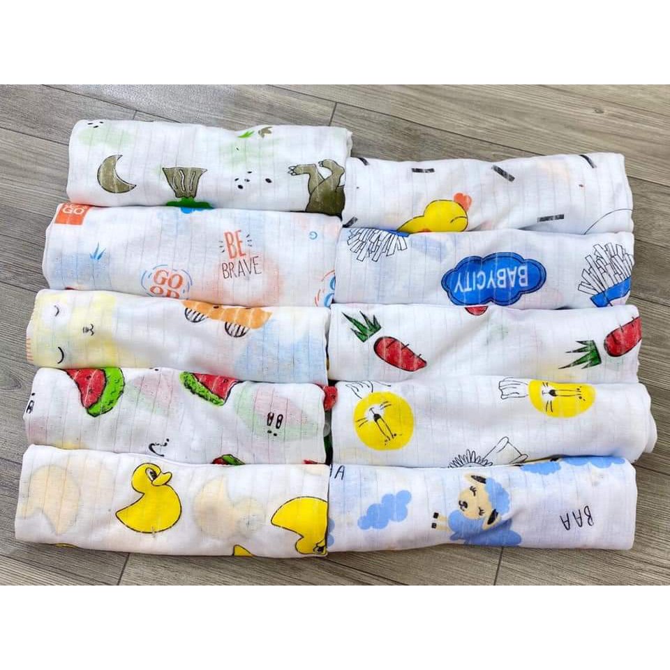 Bộ cotton giấy cộc tay cài vai cho bé