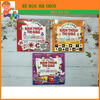 Thẻ kích thích thị giác dán tường - hộp 60 thẻ to đẹp cho bé 0-18 tháng