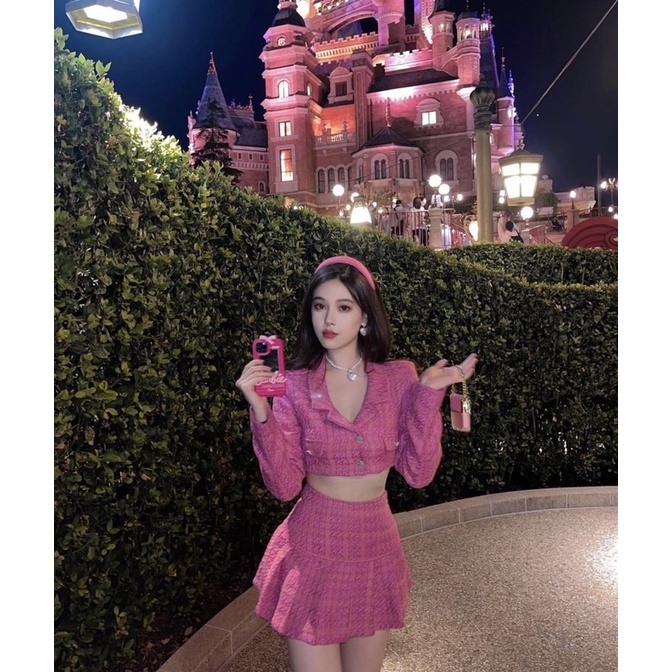 Set bộ áo vest chân váy xoè