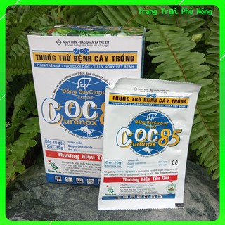 Thuốc Trừ Bệnh Gốc Đồng Coc85 WP - Gói 20g - Trừ Thán Thư, Cháy Lá, Vàng Lá, Đốm Nâu