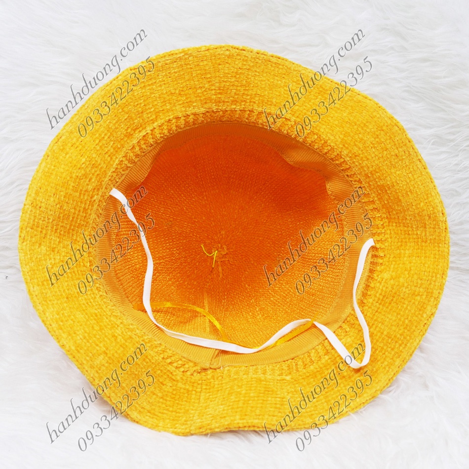 Nón tai bèo vành gợn sóng mũ tai bèo vành rộng hàng quảng châu dán hình con ong vàng dành cho trẻ em từ 2-4 tuổi