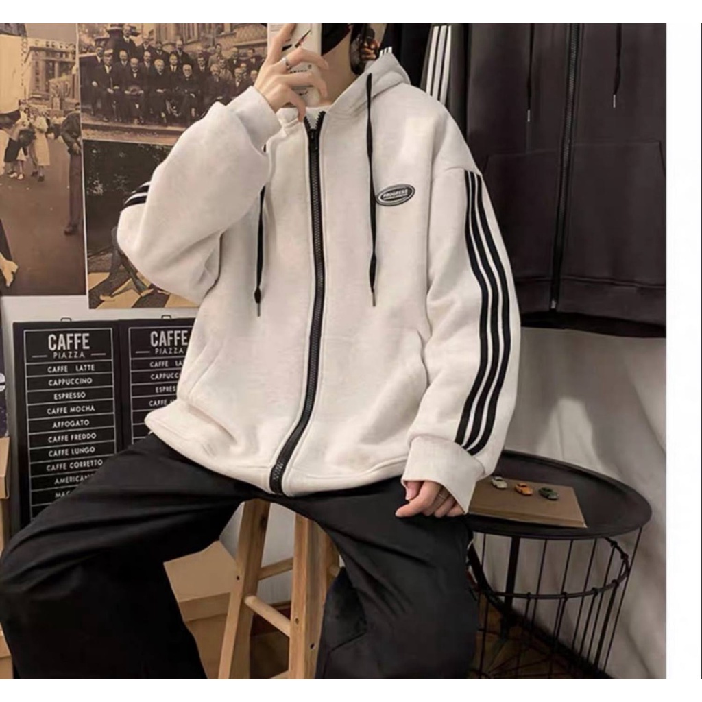 [HCM]ÁO KHOÁC NỈ 3 SỌC FORM UNISEX NAM NỮ MIX ĐỀU NGẦU SIÊU PHẨM VIỆT MỚI BAO ĐẸP