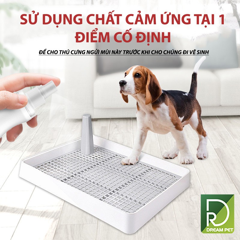 XỊT HƯỚNG DẪN CHÓ ĐI VỆ SINH ĐÚNG CHỖ - ĐỊNH VỊ VỆ SINH CHO CHÓ MÈO 150ML DreamPet