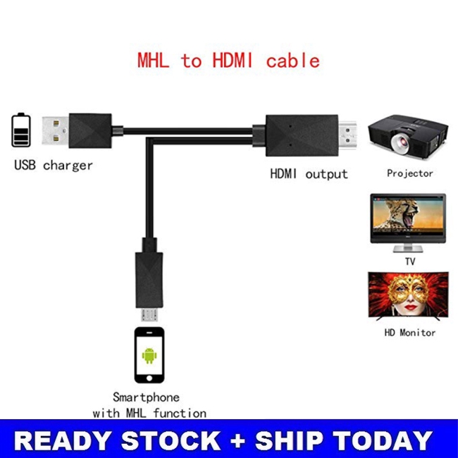 Cáp HDMI chuyên cho TV kỹ thuật số chuẩn cắm 5 Pin và 11 Pin cho các điện thoại Android