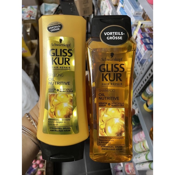 dầu gội xả gliss kur oil nutritive