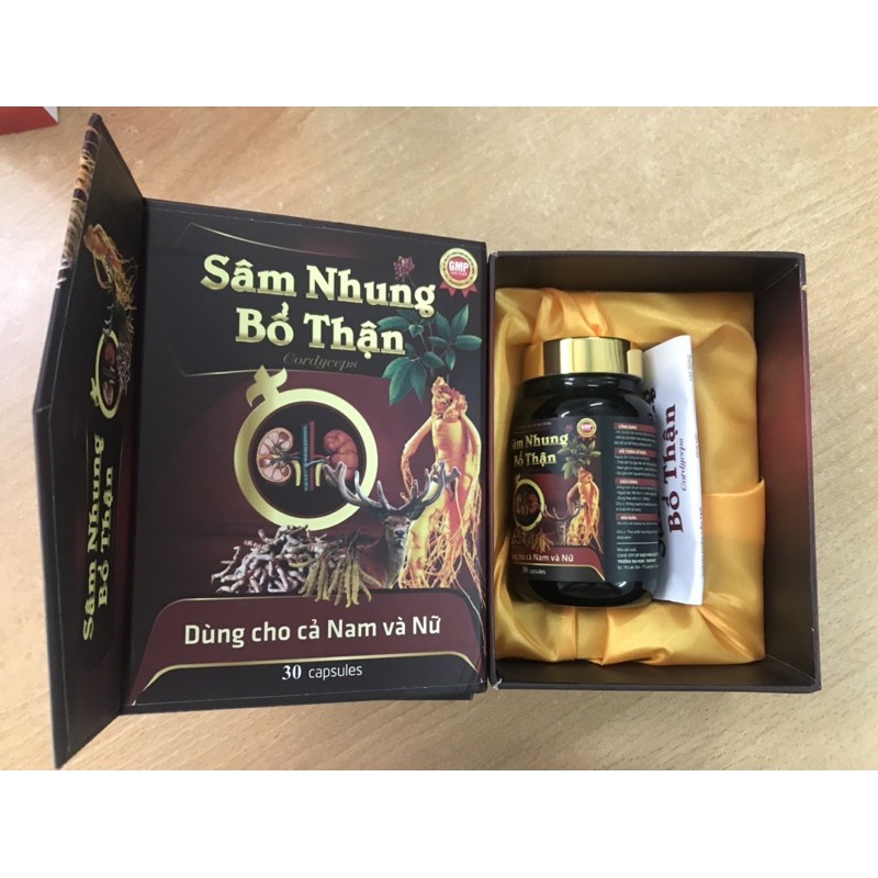 SÂM NHUNG BỔ THẬN Cordyceps- Hộp 30 Viên -  Dùng Cho Cả Nam Và Nữ,  Giúp Bồi Bổ Cơ Thể Khỏe Mạnh