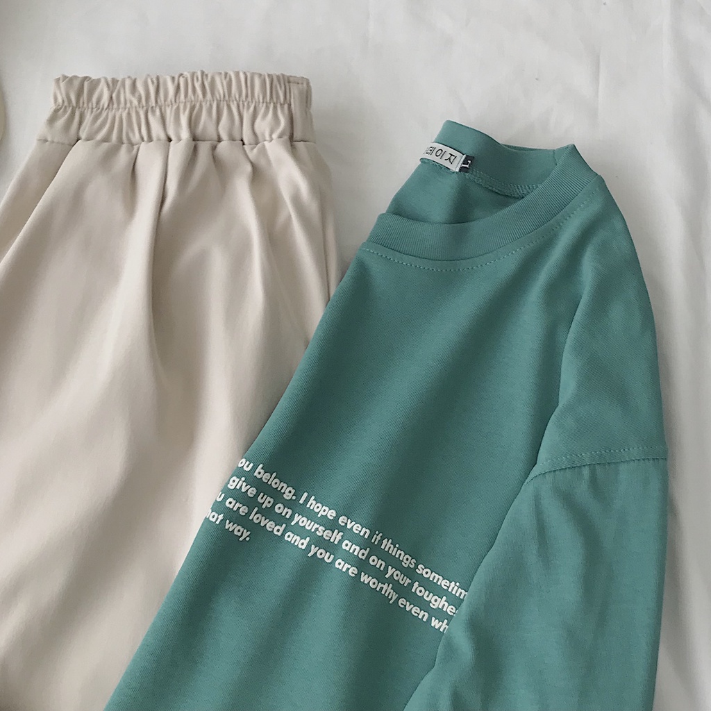Áo Thun Tay Dài Form Rộng JEM CLOSET Phông In Chữ Cá Tính Nhiều Màu EPIC 10418