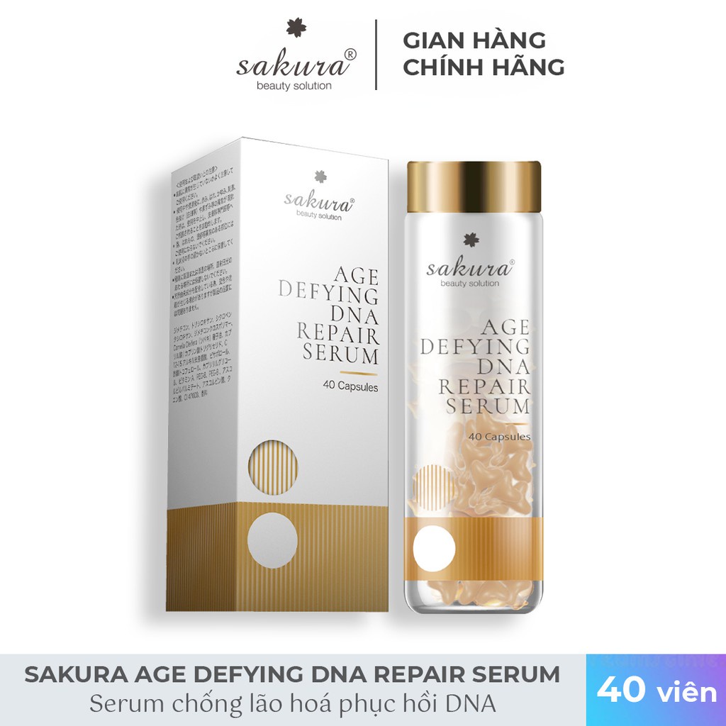 Serum dưỡng da chống lão hóa Sakura Age Defying DNA Repair Serum 40 viên - Mỹ Phẩm Mai Hân