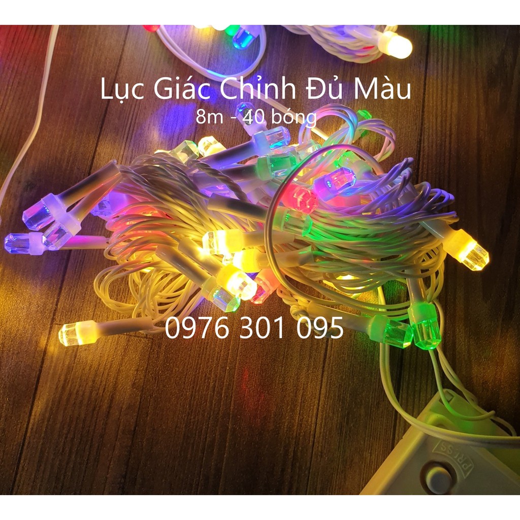 Dây Đèn Chớp Trang Trí NOEL 8m/ 40 bóng [Bóng Lớn Cao Cấp]