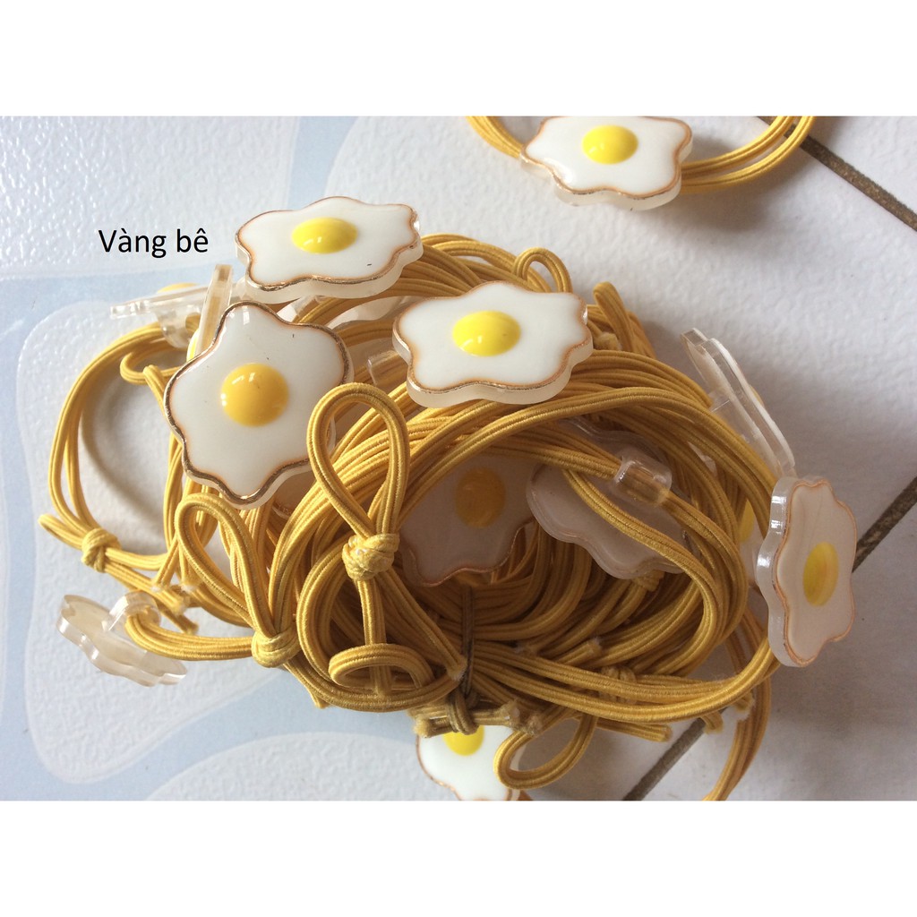Dây cột tóc, buộc tóc hình trứng ốp la (BT 80)