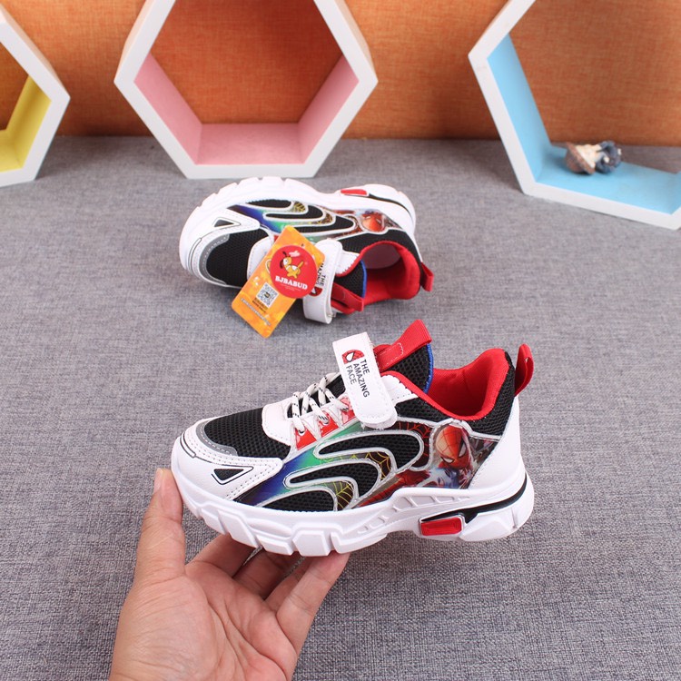 Giày thể thao bé trai đi học đi chơi siêu nhẹ quai vải êm chân quai dán mẫu mới T10