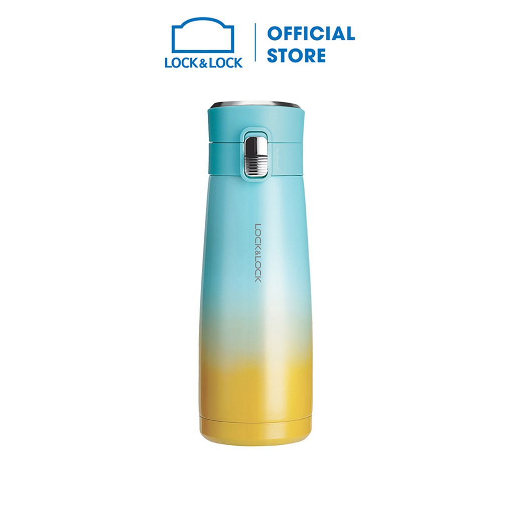 Bình Giữ Nhiệt Holiday Sunset I.d Tumbler Lock&amp;Lock 450ml, sẵn 2 màu xanh và trắng