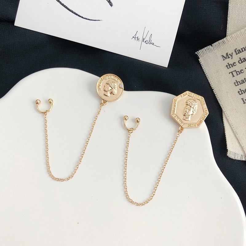 Khuyên tai kẹp vành một bên không bấm lỗ K191 dáng dài Leous Accessories