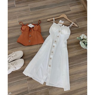 Váy maxi 2 dây đi biển kèm mút ngực