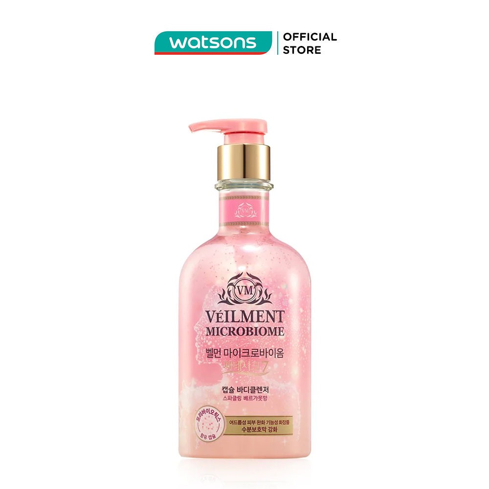 Sữa Tắm Hạt Veilment On The Body Microbiome Dưỡng Ẩm Và Làm Sáng Da Hương Sparkling Bergamot 600g