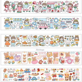 Sticker Diy Cô Gái Gấu Thỏ (1 Miếng)