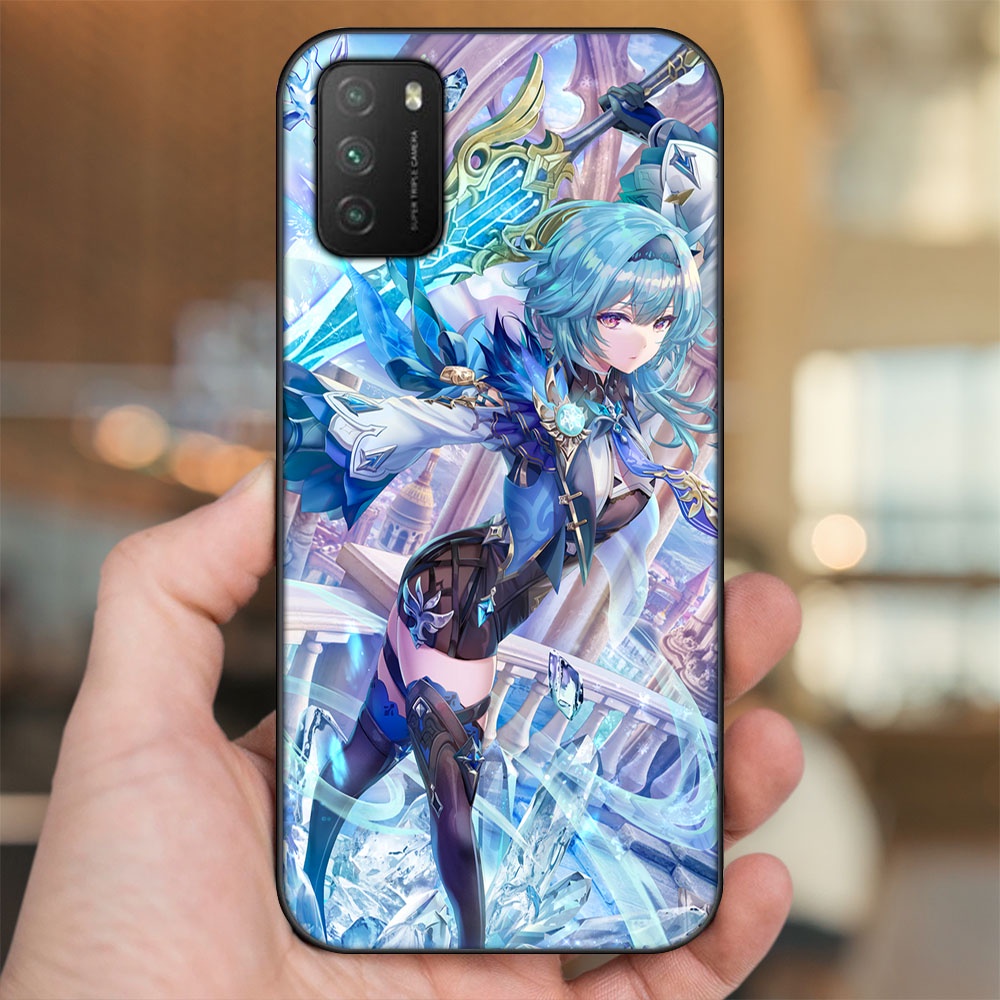 Ốp lưng Xiaomi Poco M3 viền đen in hình Eula Genshin Impact