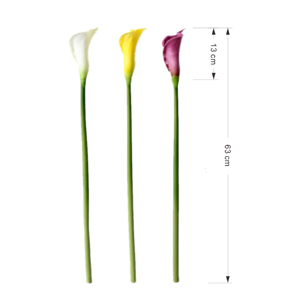 Bó Hoa Lily Giả Cao Cấp Calla 63cm Dùng Để Trang Trí Bàn