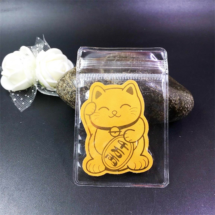 Miếng dán sticker Hổ Phú Quý - Mèo Thần tài mang tài lộc, may mắn cho ốp lưng iphone , đựng trong ví,...