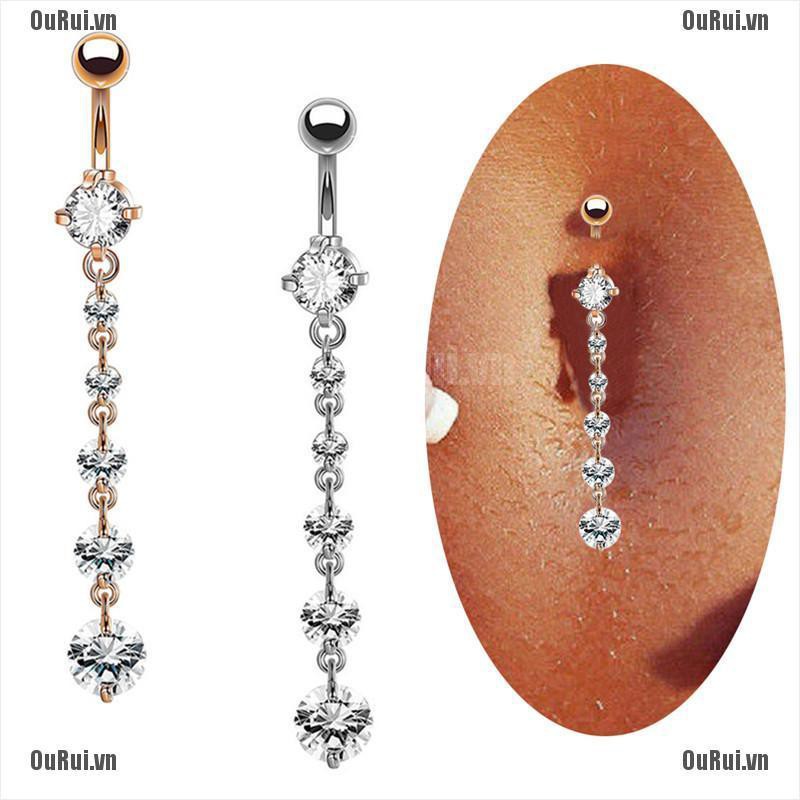 Khuyên Rốn Đính Đá Thời Trang Cá Tính