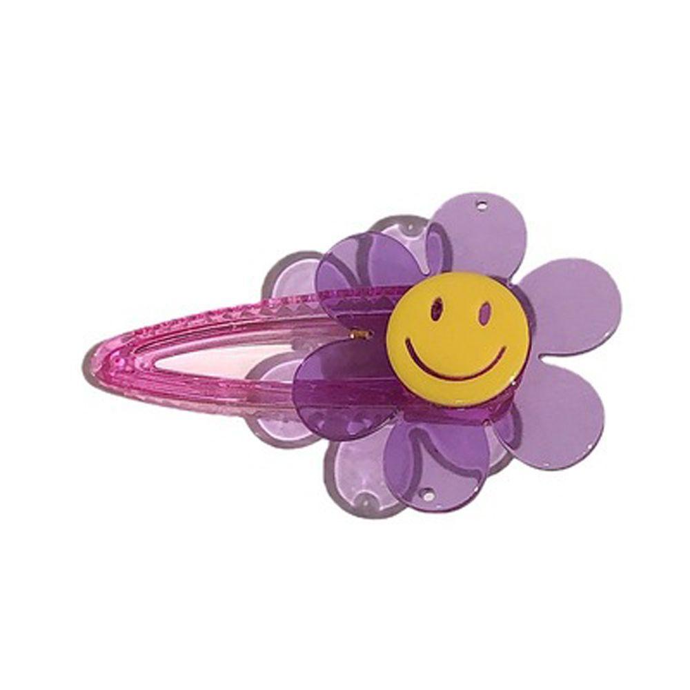 Kẹp Tóc Trong Suốt Hình Hoa Hướng Dương Mặt Cười Màu Kẹo Ngọt Thời Trang