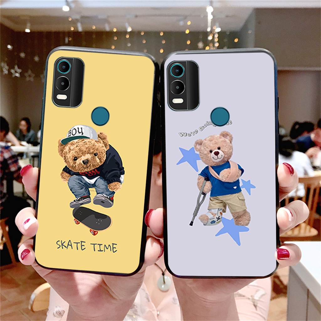 Ốp lưng Nokia C21 Plus gấu đẹp phá cách giá rẻ siêu bền