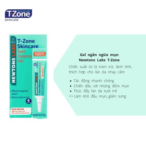 Gel Giảm Mụn Cấp Tốc Tinh Chất Tràm Trà T-Zone 8ml