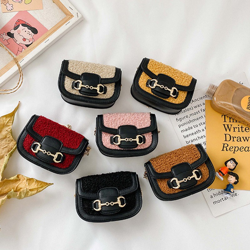 Túi Lông Cừu Nhỏ Xinh Thời Trang Mùa Đông Cho Bé Gái