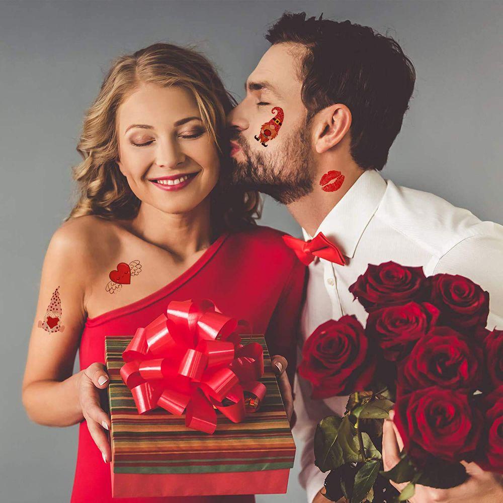 Hình Xăm Dán Tạm Thời Chống Nước Lâu Trôi Hình Trái Tim Đỏ Cho Trẻ Em Và Người Lớn